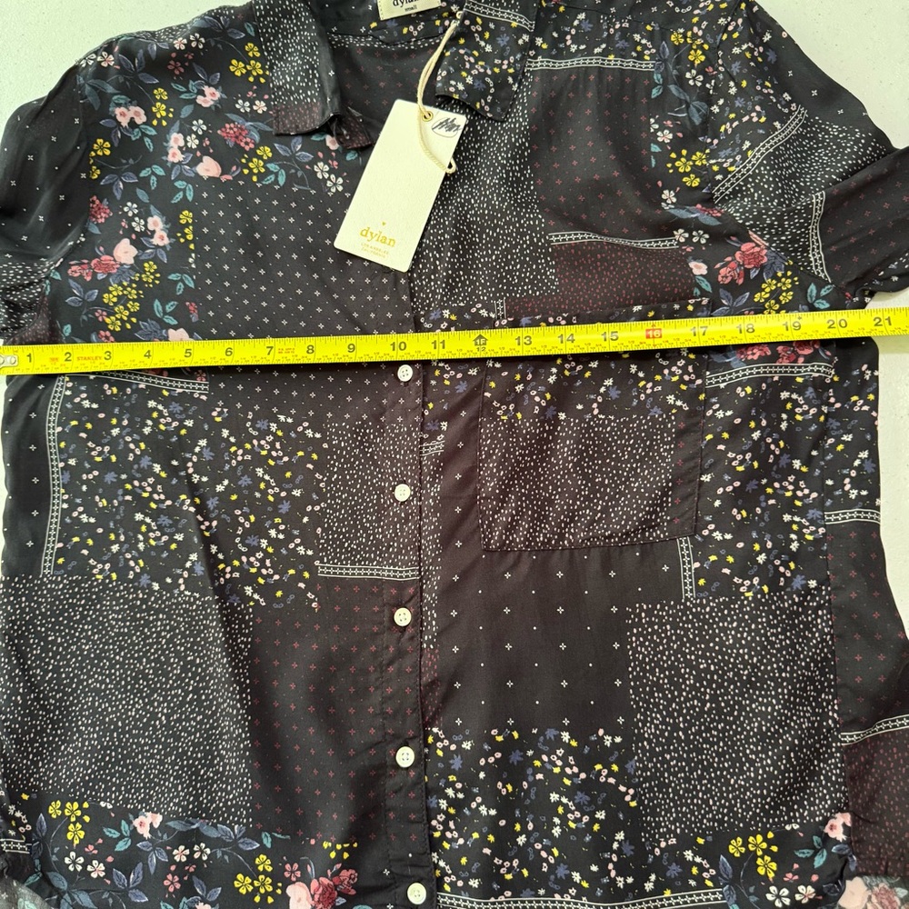 Dylan Patchwork Floral One Pocket Button Front To… - image 8